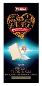 Torras Білий шоколад з НАСІННЯМ СОНЯШНИКА І МОРСЬКИЙ СІЛЛЮ без цукру