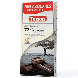 Torras Чорний шоколад 72% без цукру