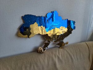 Мапа українська металева, мапа, мапа України.