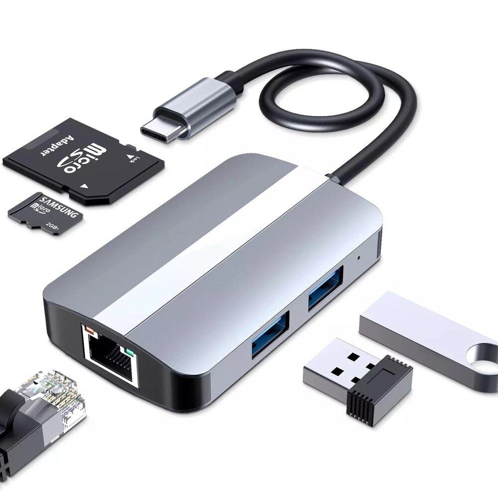USB Hub Multiport Хаб Переходник MacBook TypeC - USB Ethernet №26 від компанії ARTMOS - Інтернет магазин - фото 1