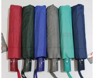 Жіноча парасолька напівавтомат 10 спиць карбон антивітер однотонний парасолька