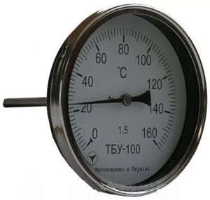 Термометр біметалічний осьовий ТБУ-100 (ТБУ 100, ТБУ100, ТБ-100, ТБ 100, ТБ100, ТБП)