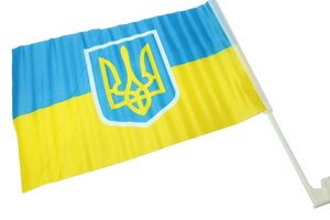 Прапор автомобільний двосторонній UKRAINE 30х45см