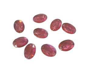 Камни пришивные Овал малый 13х18мм/30шт: Светло-розовый