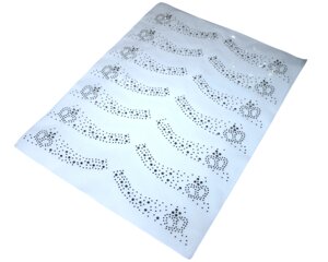 Аплікація зі страз із термонасновою на аркуші різний візерунок:№2/14шт