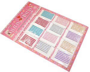 Стрази самоклейні пластмасові 5мм/набір із 6 кольорів/864шт