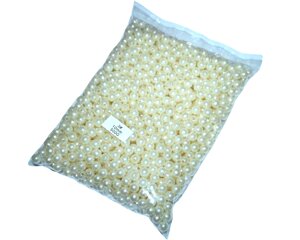 Бусинки пластмасові 500г/Ø10мм: Бежевий