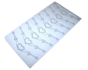 Аплікація зі страз із термонайною основою на аркуші різний візерунок:№1/8шт