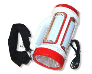 Ліхтар D-5158 ручний переносний на сонячній батареї PowerBank/USB/15Вт/18см/7.5см