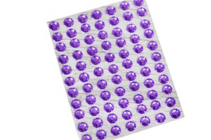 Стрази самоклейні пластмасові фіолетові 5мм/72шт
