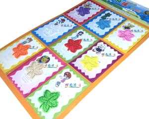 Аплікація для одягу нашивка №110 Листок 9шт/4.5х4.5см