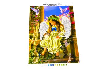 Схема для вишивання бісером на габардині/атласі з підклеєним флізом 40х30см/А3:І-3017 (Ангел)