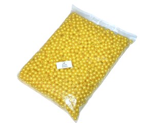 Бусинки пластмасові 500г/Ø8мм: Жовтий