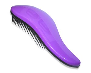 Гребінець / масажка для волосся велика з м'якими зубчиками матова 19см: Фіолетовий