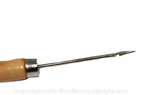 Шило с крючком с деревянной ручкой 12см ##от компании## Торговая Марка "FromFactory" - ##фото## 1