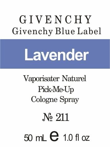 211 «Givenchy Blue Label» від Givenchy - 50 мл від компанії Reni Parfum | Ameli | Наливна парфумерія | Парфумерні масла | Флакони - фото 1