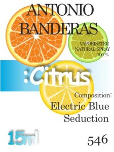 546 Electric Blue Seduction for Men Antonio Banderas 15 мл