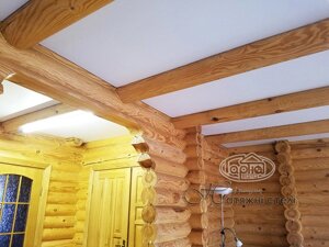Матові натяжні стелі в будинку з дерева, бруса в Волинській області от компании Гарна хата