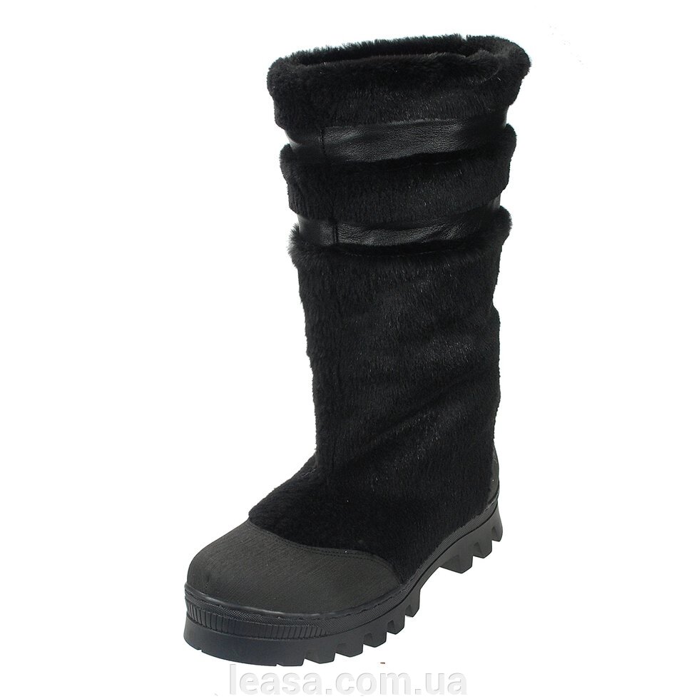 Міські шкіряні чоботи, декоровані натуральним хутром нутрії, чоловічі, розміри 41-45 від компанії Жіночі шуби, жилети з натурального хутра Українського виробника LeaSa - фото 1