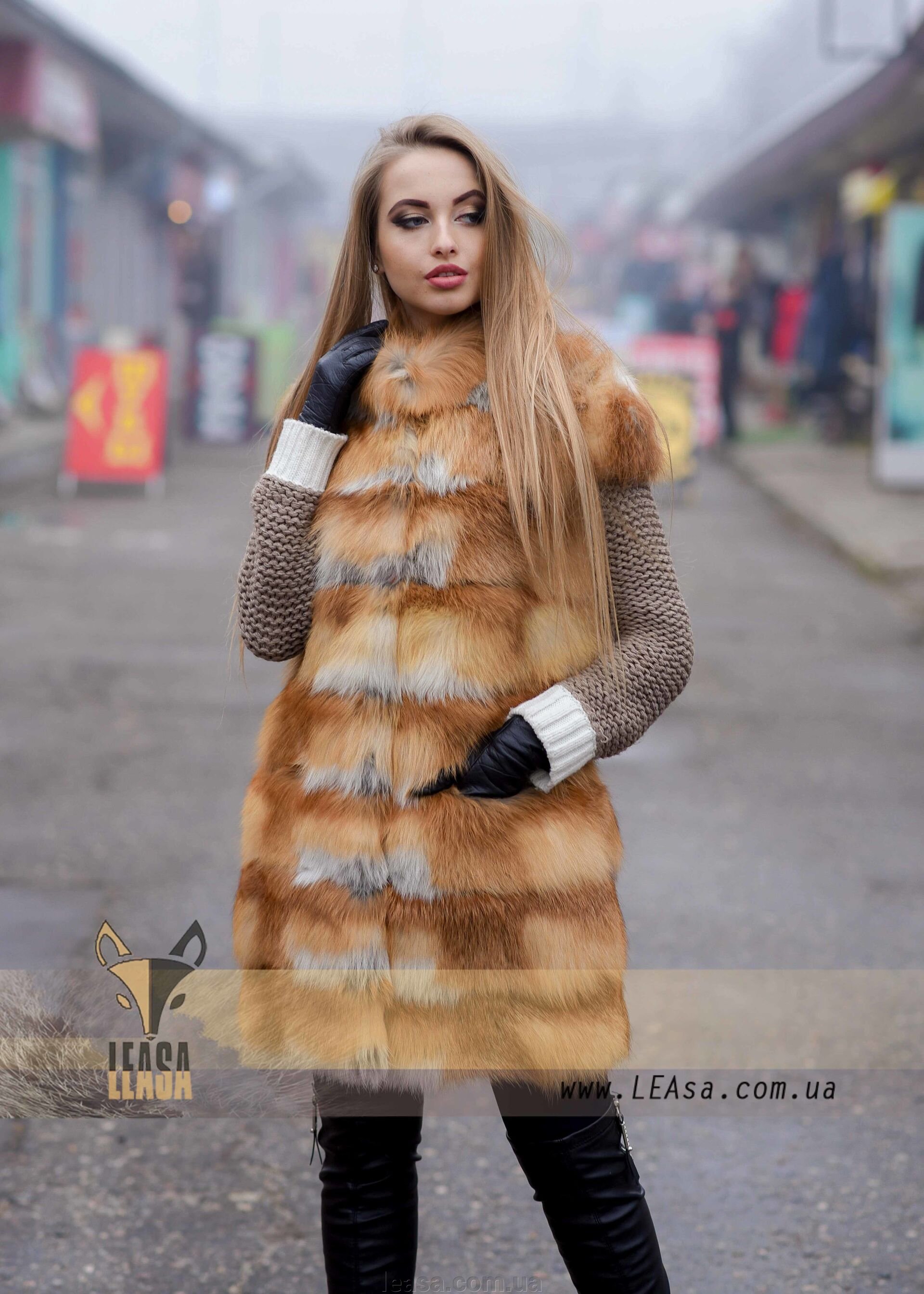 Жіноча безрукавка з хутра лисиці Жіноча безрукавка з хутра лисиці