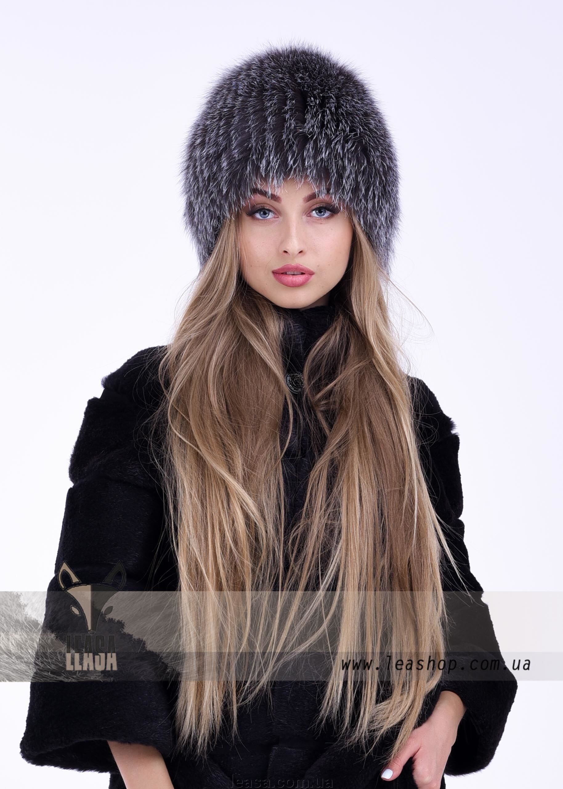 Хутряна шапка для жінок з польського песця Хутряна шапка для жінок з польського песця