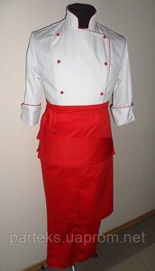 Костюм кухарський Шеф-Кухар, куртка штани та фартух, уніформа кухаря
