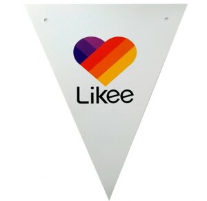 Декорація Гірлянда прапорці Likee папір. поліестер F-9035367