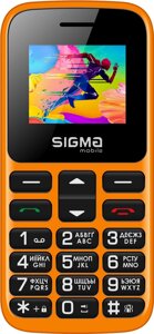 Телефон Sigma Mobile Comfort 50 HIT 2020 бабусефон жовтогарячий