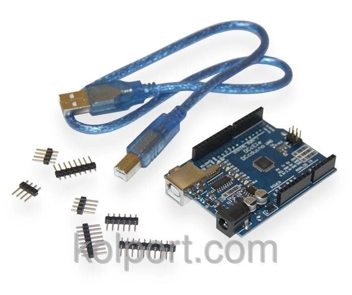 Arduino UNO smd аналог R3 + USB-кабель від компанії Інтернет-магазин "Tovar-plus. Com. Ua" - фото 1