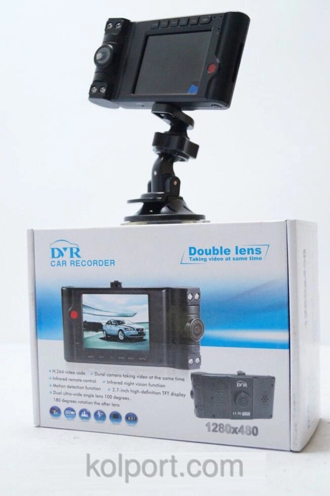 Автомобільний відеореєстратор Vehicle Double Lens HD 2 камери, автомобільні відеореєстратори, все для авто від компанії Інтернет-магазин "Tovar-plus. Com. Ua" - фото 1