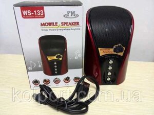 Bluetooth колонка WS-133, портативна, аудіотехніка, mp3 колонки, портативна акустика