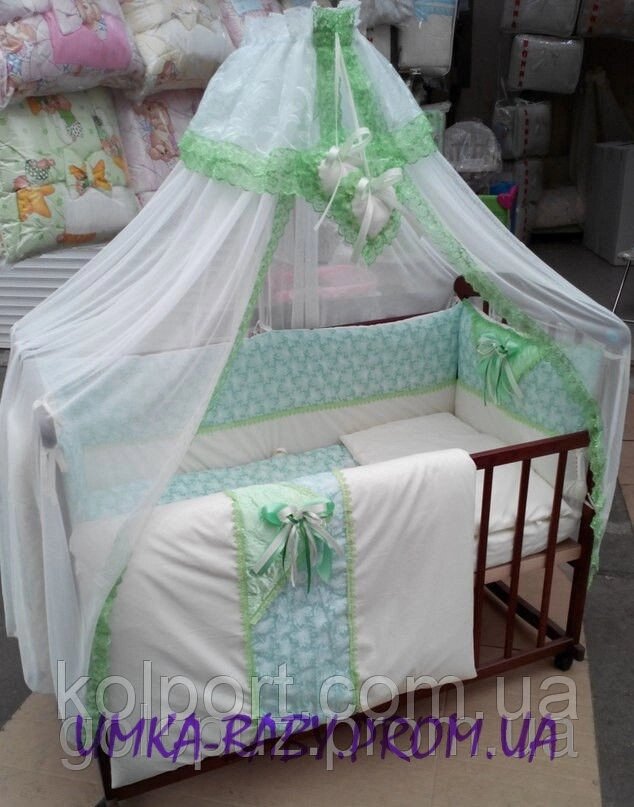 Дитячий комплект в ліжечко для новонароджених Bonna Lux бірюза від компанії Інтернет-магазин "Tovar-plus. Com. Ua" - фото 1