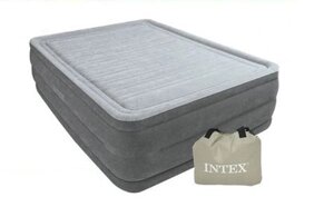 Надувна двоспальне ліжко Intex 64418 з вбудованим електро насосом (152-203-56 СМ)