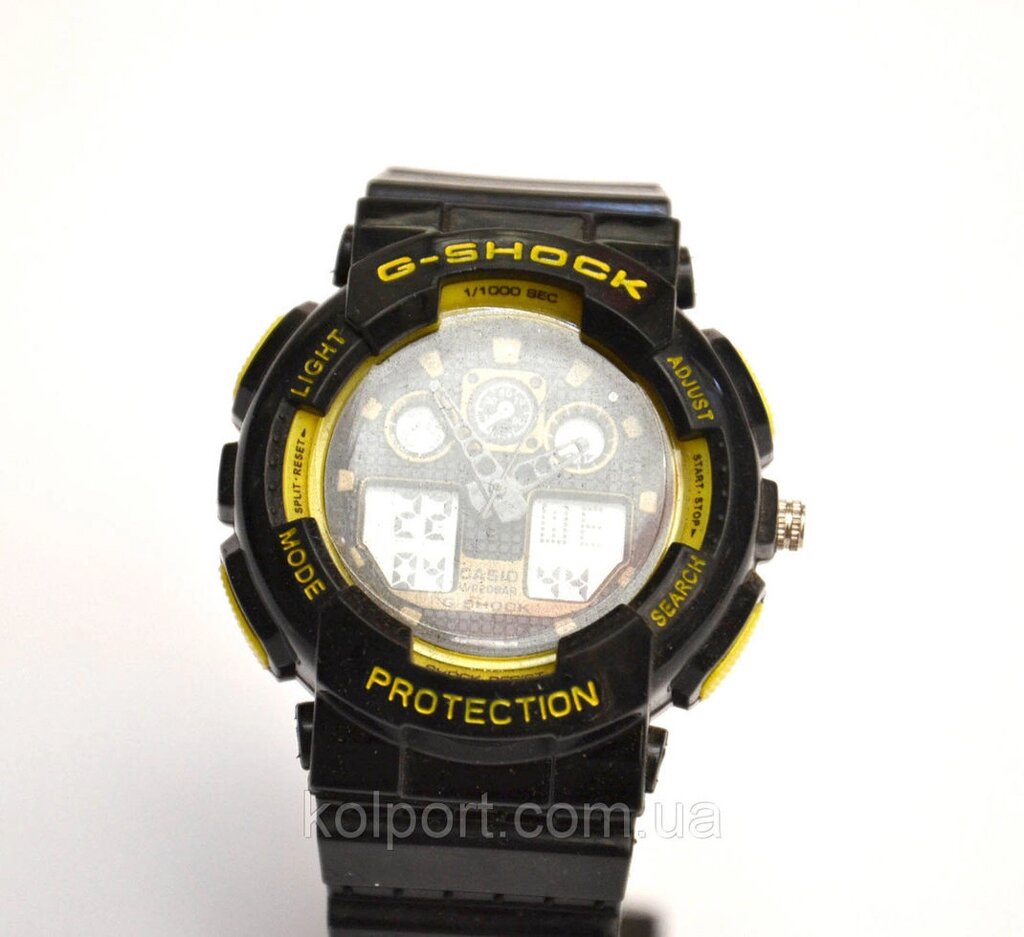 Наручний годинник Чорні з жовтим від компанії Інтернет-магазин "Tovar-plus. Com. Ua" - фото 1
