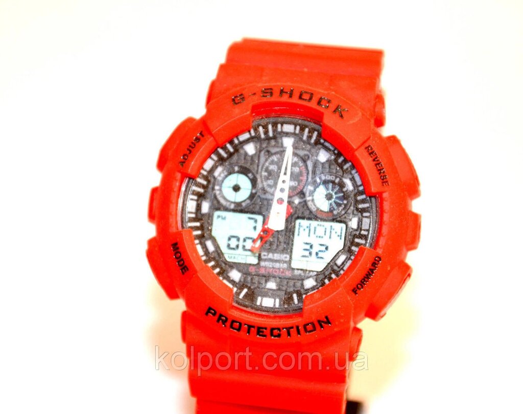 Наручний годинник GA-100 Червоні від компанії Інтернет-магазин "Tovar-plus. Com. Ua" - фото 1