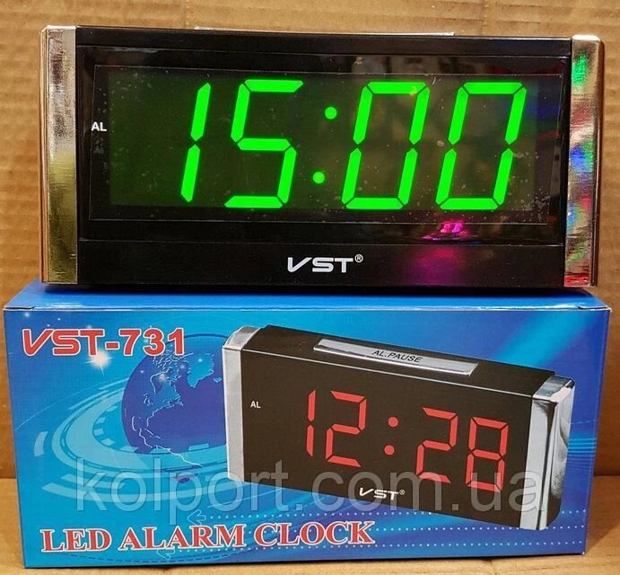 Настільні електронні LED годинник VST-731-2 від компанії Інтернет-магазин "Tovar-plus. Com. Ua" - фото 1