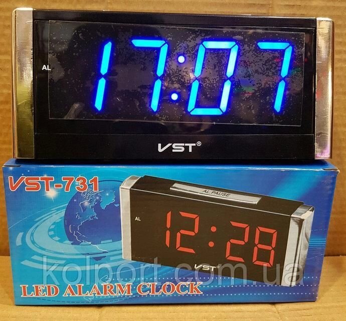 Настільні електронні LED годинник VST-731-5 від компанії Інтернет-магазин "Tovar-plus. Com. Ua" - фото 1