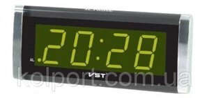 Настільні електронні LED годинник, будильник VST CX 730-2