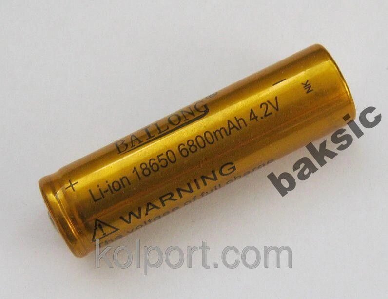 Потужний акумулятор BAILONG BL-18650 Li-ion 6800mA від компанії Інтернет-магазин "Tovar-plus. Com. Ua" - фото 1