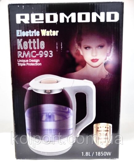Скляний електричний чайник Redmond RMC-993 від компанії Інтернет-магазин "Tovar-plus. Com. Ua" - фото 1