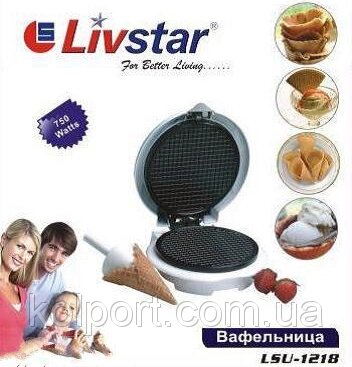 Вафельница для тонких вафель, ріжків, трубочок Livstar lsu-1218 від компанії Інтернет-магазин "Tovar-plus. Com. Ua" - фото 1