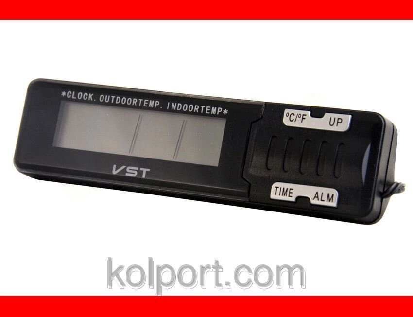 Внутренний и наружный термометр с часами VST-7065 від компанії Інтернет-магазин "Tovar-plus. Com. Ua" - фото 1