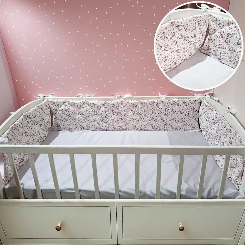 Бортик у ліжко "Єдиноріг" 51071 стьобані на три сторони, тканина СИТЕЦЬ, розмір 120*30 см "Bimbo" [Склад зберігання: від компанії CD-Market - фото 1