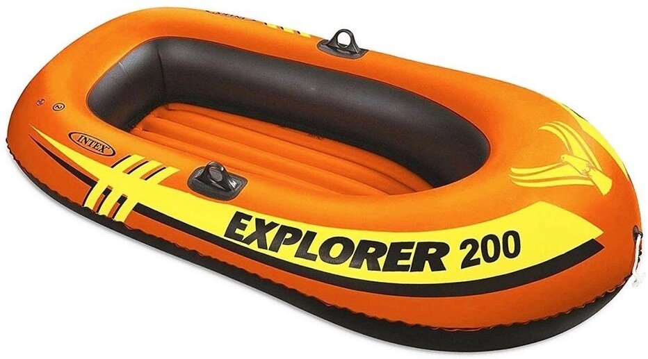 Човен надувний Intex 58330 «Explorer 200» (94*185 см, гребний, півторамісний, двокамерний, надувне дно, до 95 кг.) від компанії CD-Market - фото 1