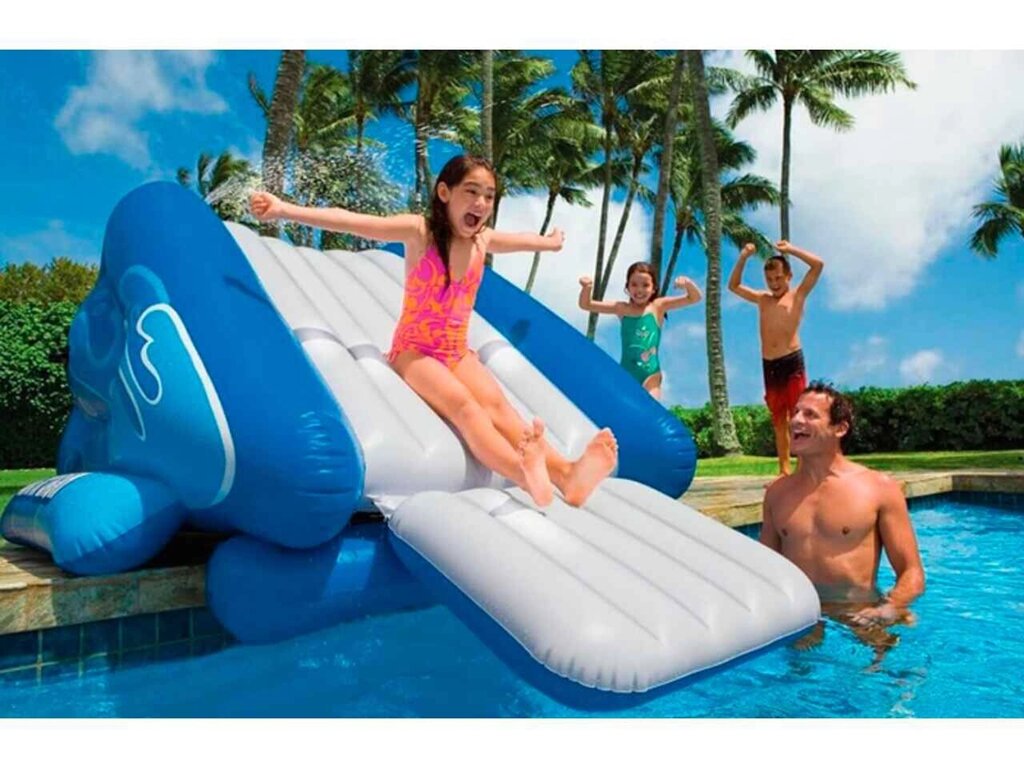 Дитячий надувний ігровий центр Intex 58849 «Water Slide» (Водна гірка з розпилювачем, 127*206*343 см.) [Склад від компанії CD-Market - фото 1