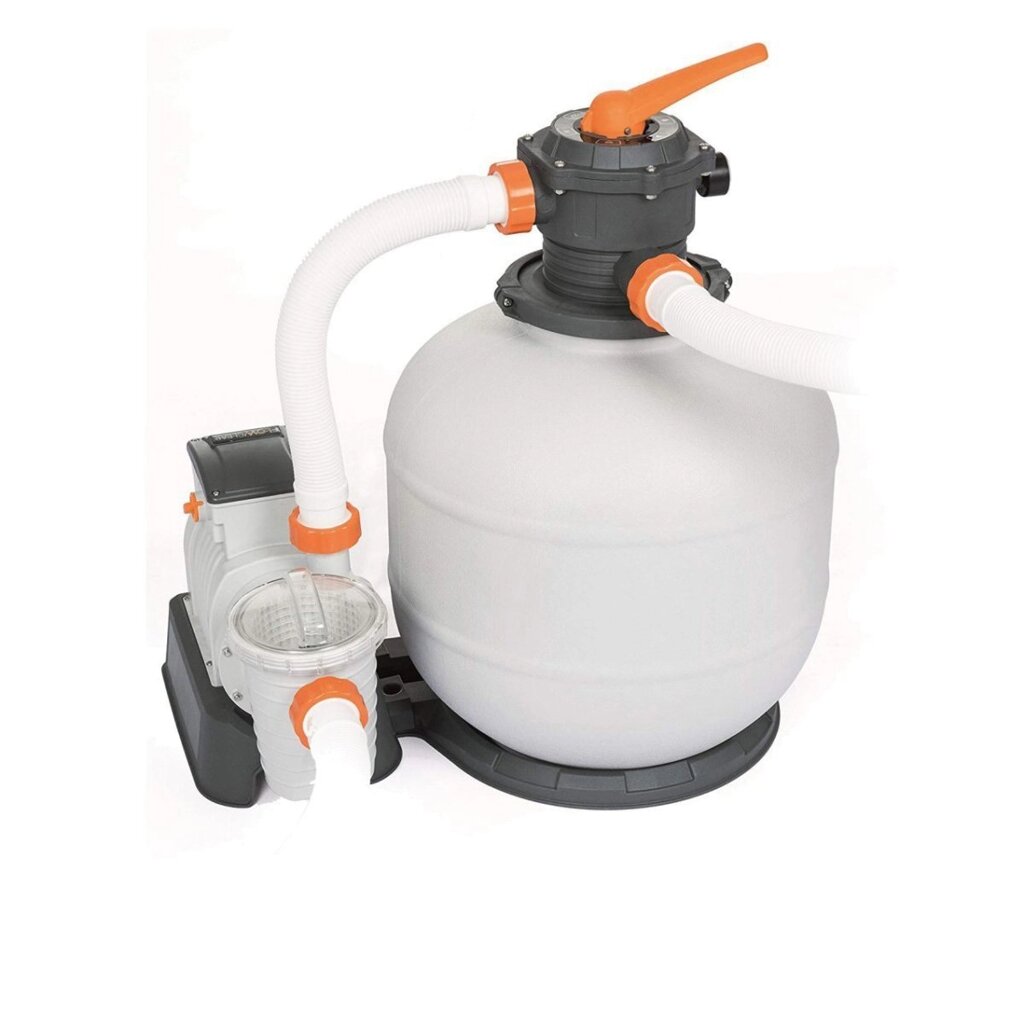 Фільтр-насос пісочний Bestway 58499 (7751 л/год., 20 кг., 280W, для басейнів об'ємом 1100-54500 л., підключення Ø38 мм) від компанії CD-Market - фото 1