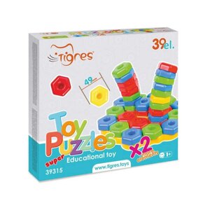 Іграшка розвивальна "Гра пазли SUPER" 39315 (12) Tigres", 39 елементів, в коробці [Склад зберігання: Одеса №4]