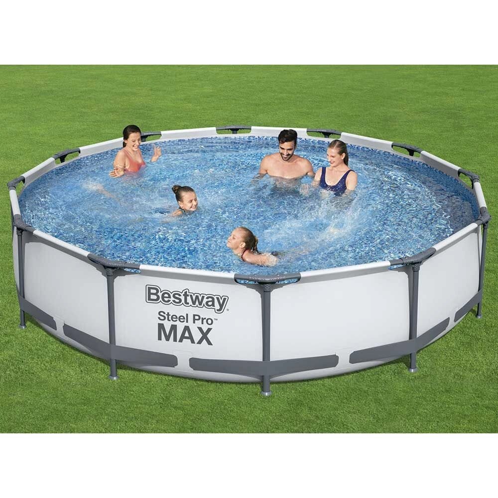 Каркасний басейн Bestway 56416 (76*366 см., об'єм 6473 л., картриджний фільтр-насос 1250 л/год., серія: Steel Pro MAX) від компанії CD-Market - фото 1