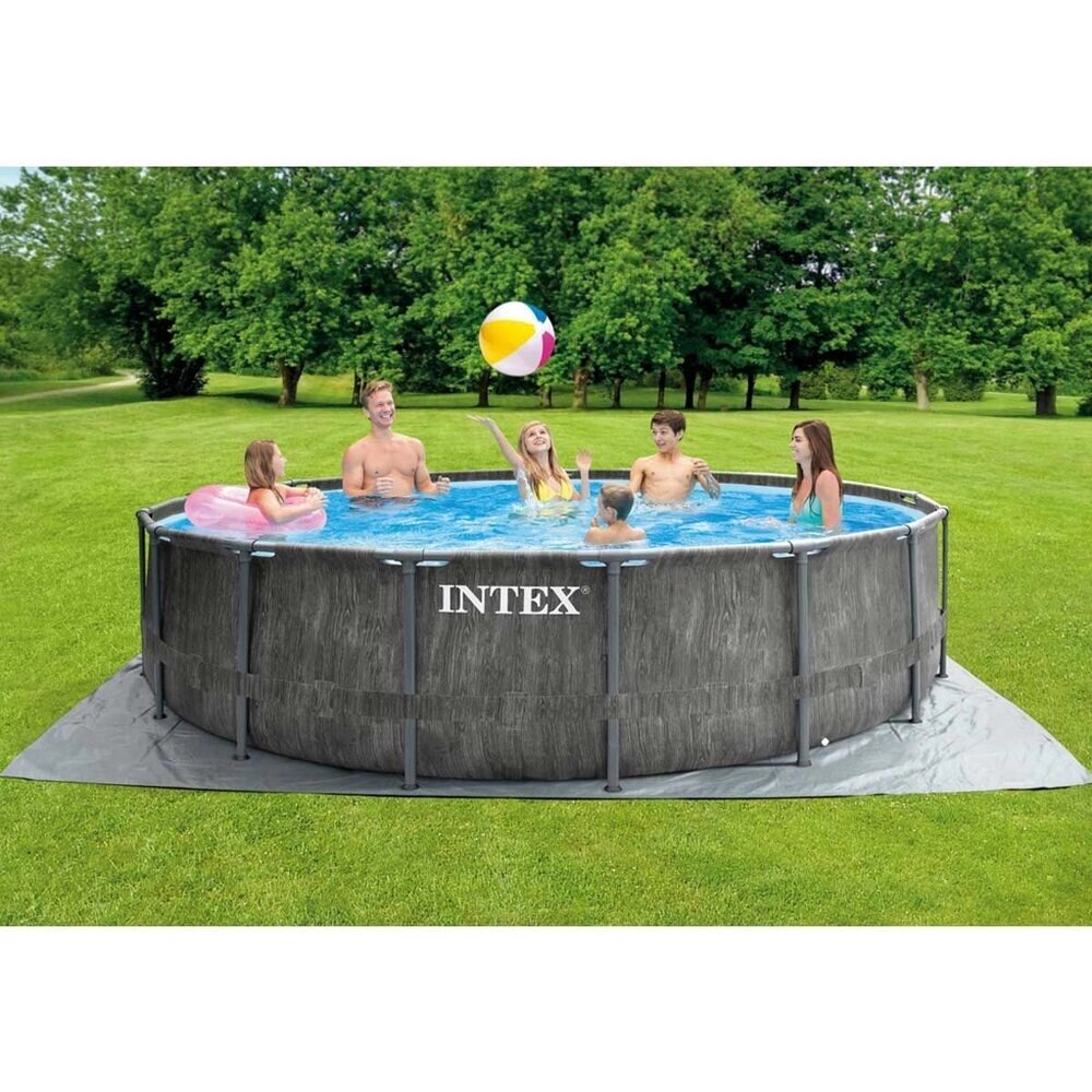 Каркасний басейн Intex 26744 (122*549 см., об'єм: 24311 л., картриджний фільтр-насос 5678 л/год, драбина, тент, від компанії CD-Market - фото 1
