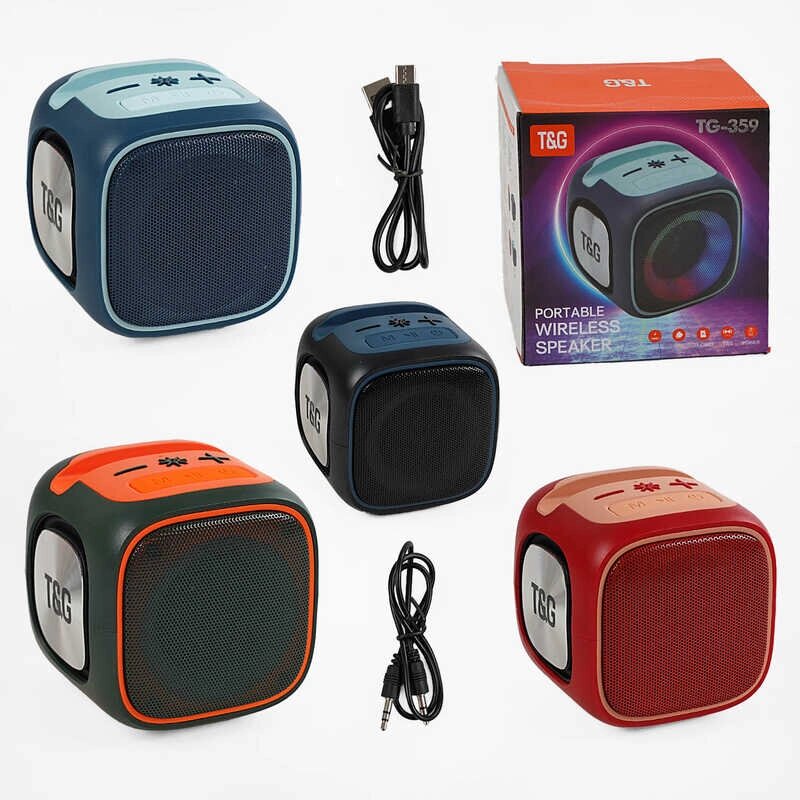 Колонка C 67905 / TG 359 bluetooth, від акумулятора, підсвічування, type C, TF-картка, usb-слот, AUX-роз’єм, в коробці, від компанії CD-Market - фото 1